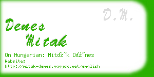 denes mitak business card